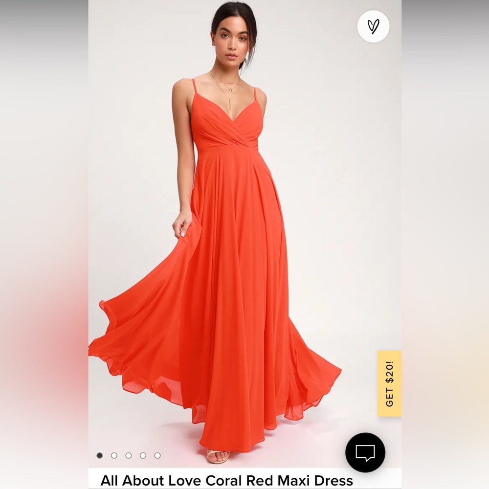 Lulu’s All About Love maxi dress, size L